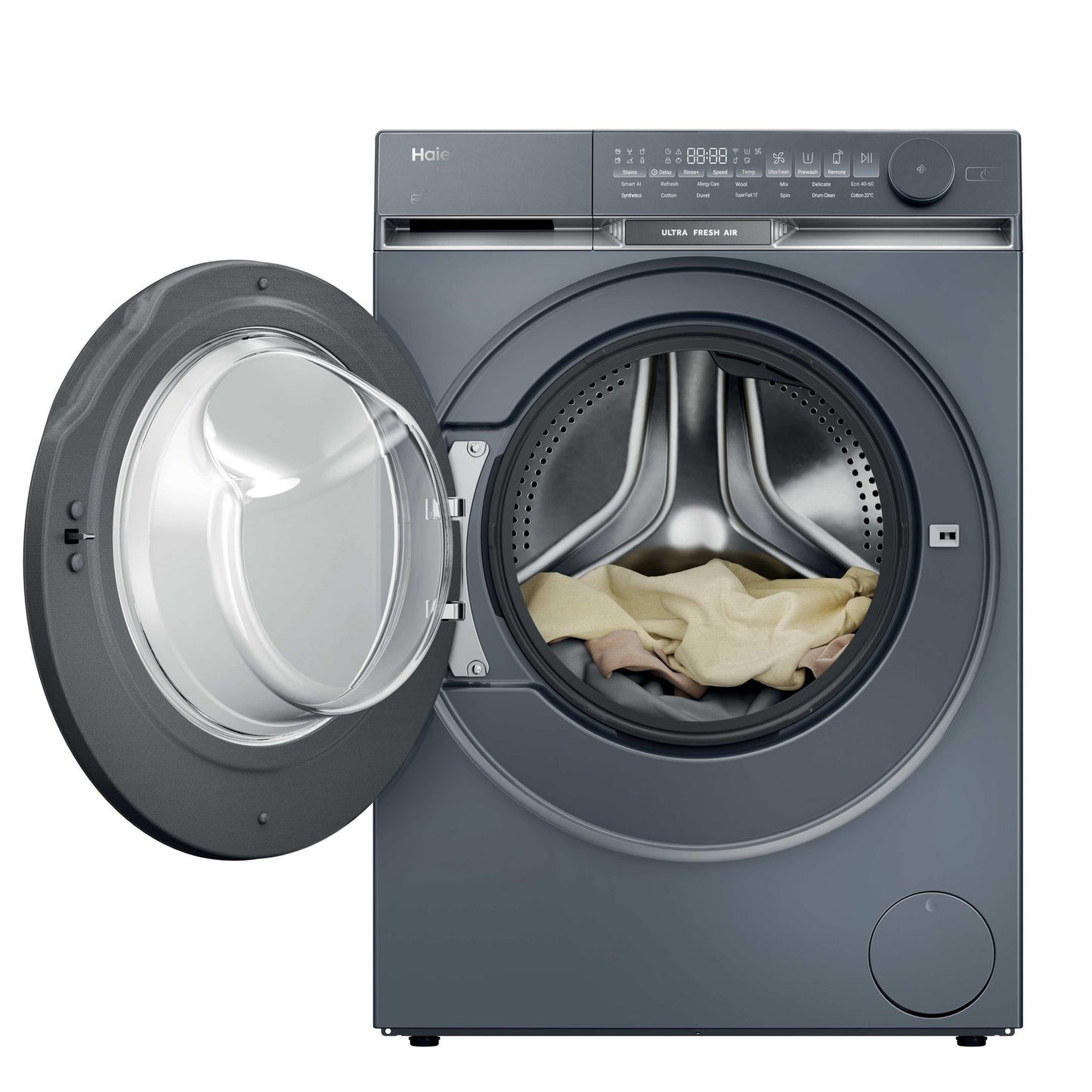 Haier HW100-B14387GUU 10kg 1400 Spin WiFi Freestanding Washing Machine Graphite - A Rated