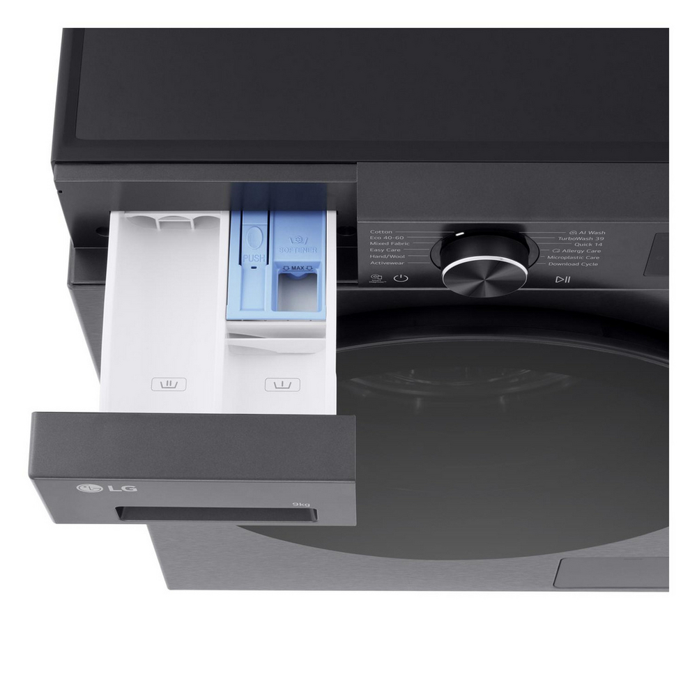 LG Series 3 Counter-Depth MAX F2X50S9TBB 9kg 1200 Spin Washing Machine Black - A Rated
