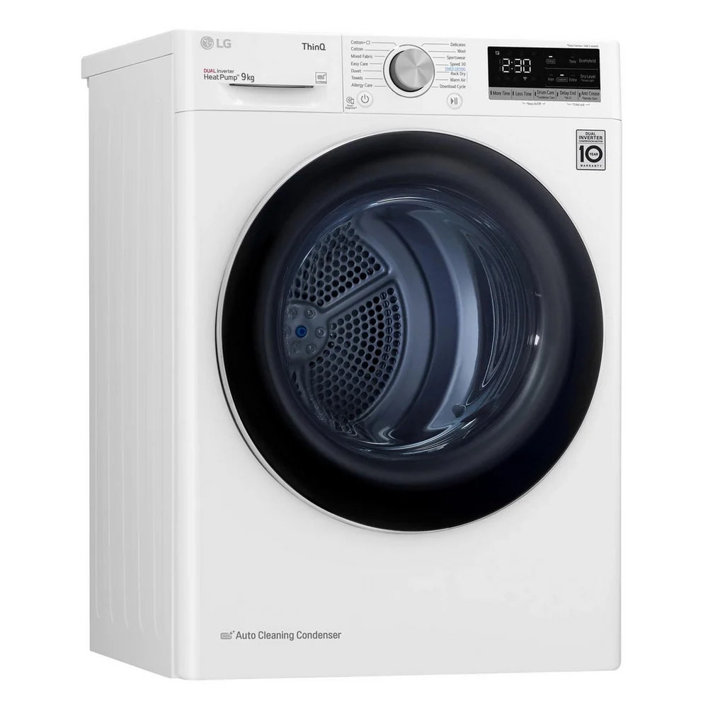 LG Series 4 ThinQ FDV709W 9kg Dual Inverter Heat Pump Tumble Dryer White - A++ Rated