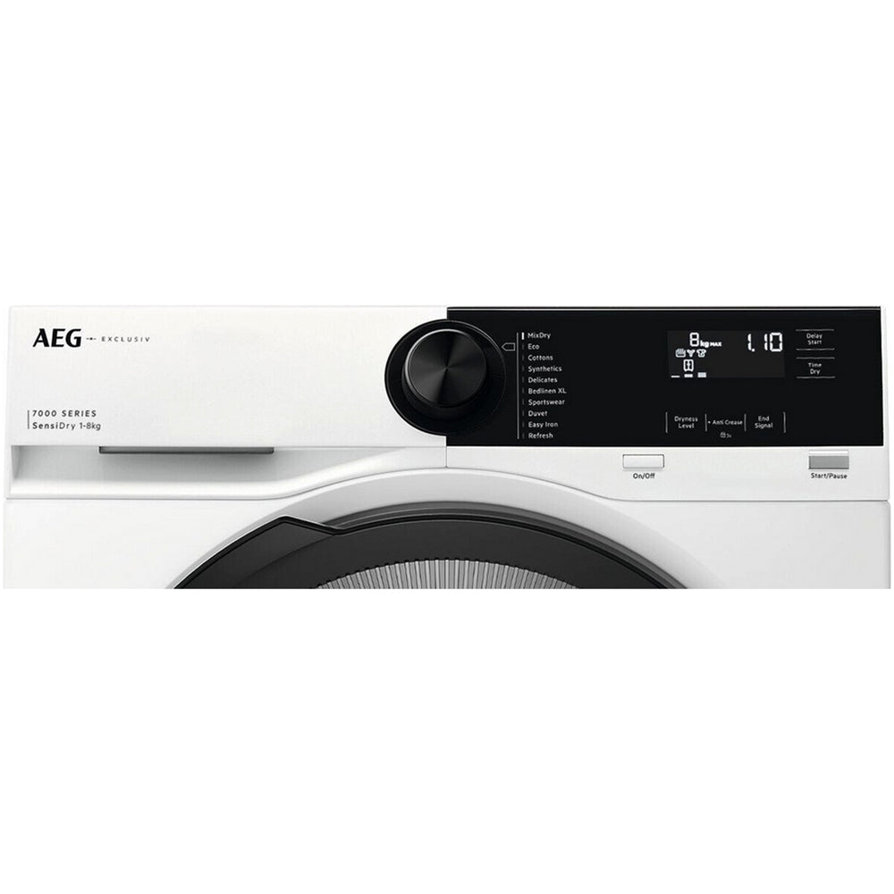 AEG Series 7000 TR728CT4B SensiDry 8kg Freestanding Heat Pump Tumble Dryer White