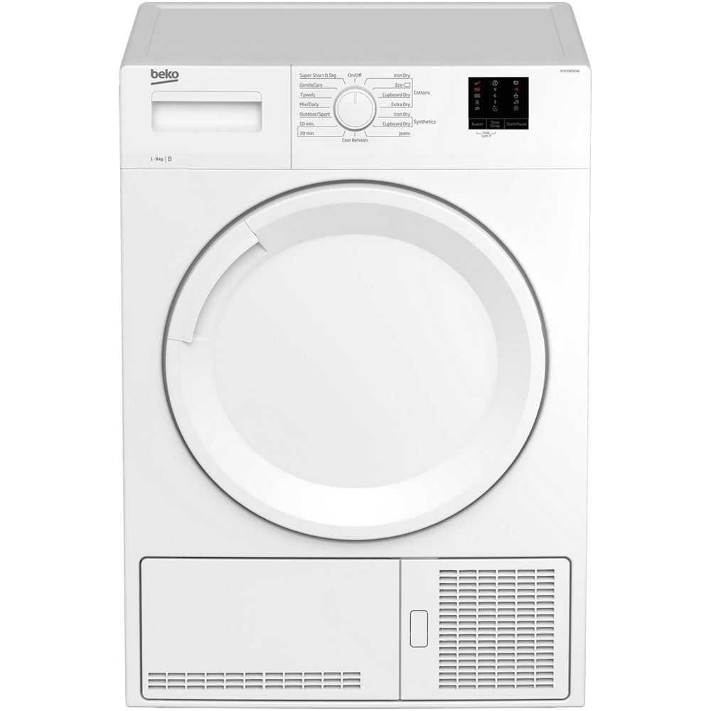 Beko DTKCE80021W 8kg Condenser Tumble Dryer with Sensor Programmes White