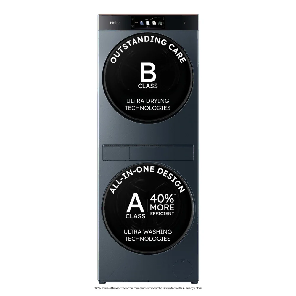 Haier Couture CLC108-GNU1-UK WiFi Connected 10Kg/8Kg 1400 Spin Heat Pump Washer Dryer with - Graphite