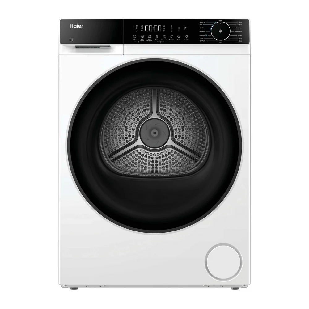 Haier HD80-D357U1-UK 8kg Freestanding Heat Pump Tumble Dryer White - D Rated