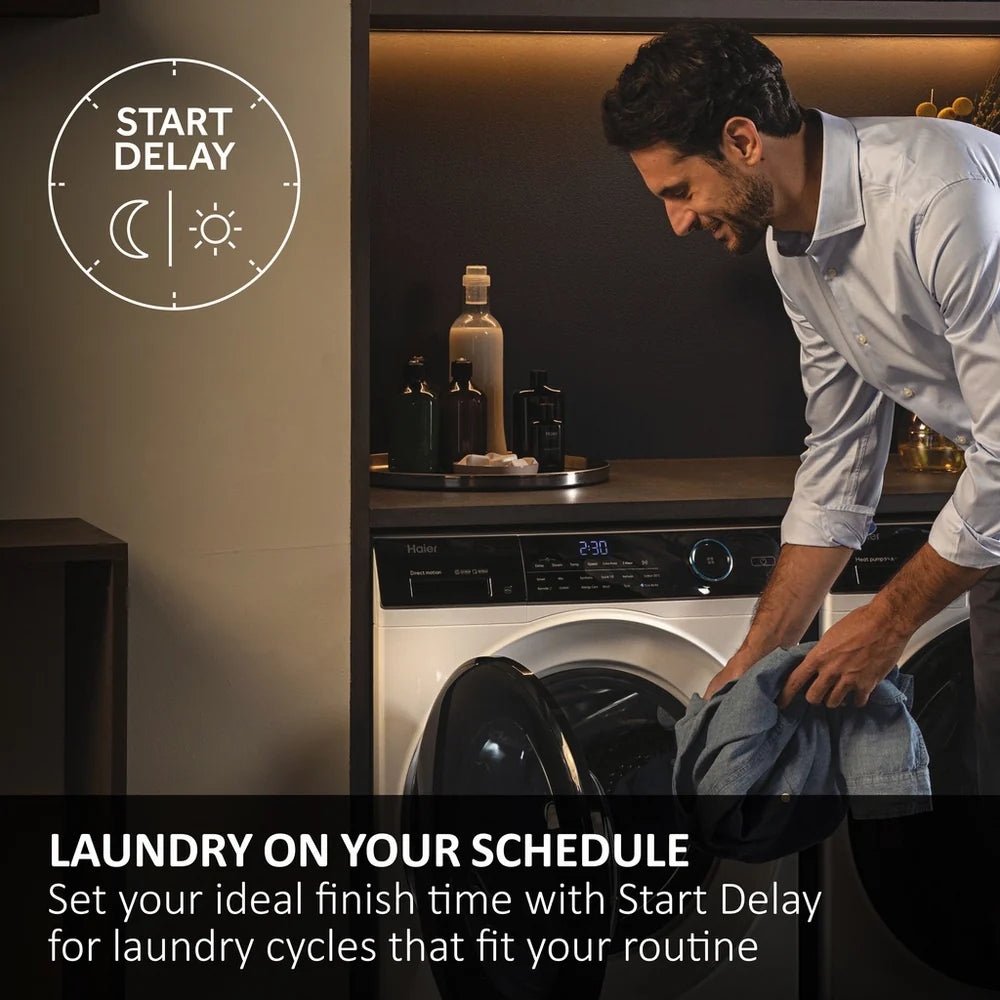 Haier X Series 5 HW100BP14357GUUK 10kg 1400 Spin WiFi Connected Freestanding Washing Machine Graphite - A Rated