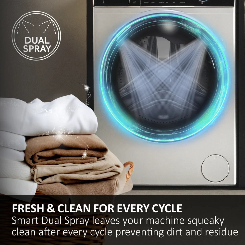 Haier X Series 5 HW100BP14357GUUK 10kg 1400 Spin WiFi Connected Freestanding Washing Machine Graphite - A Rated