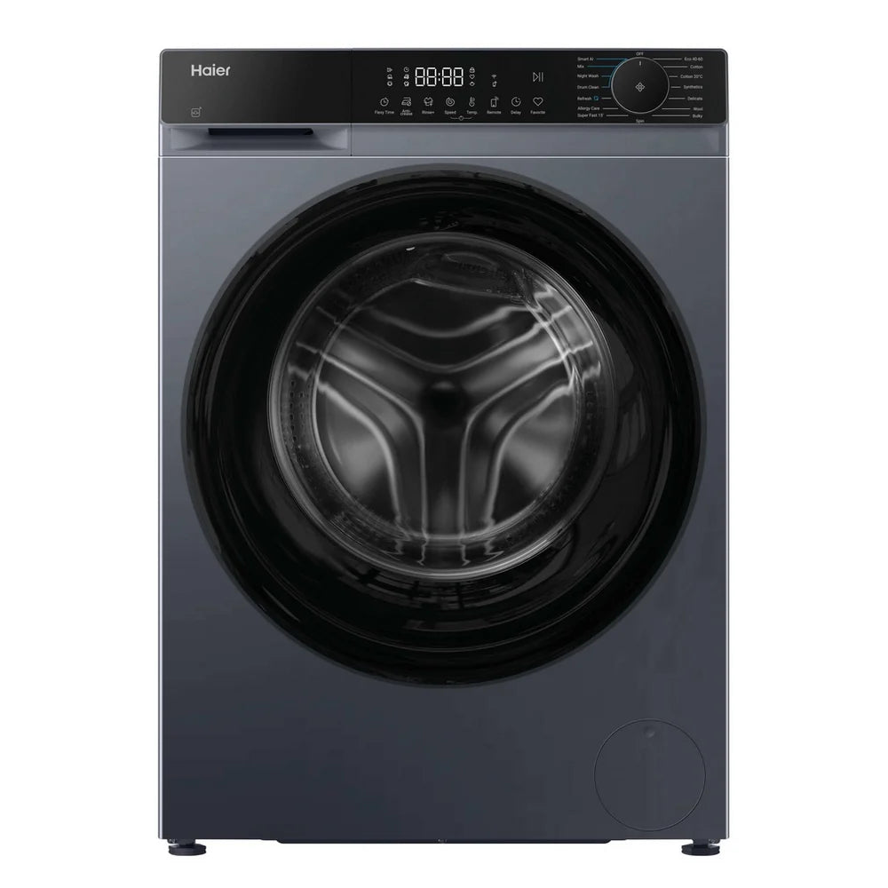 Haier X Series 5 HW100BP14357GUUK 10kg 1400 Spin WiFi Connected Freestanding Washing Machine Graphite - A Rated
