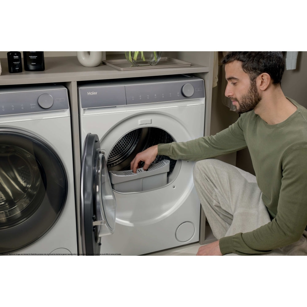 Haier X Series 7 HD100-C367U1-UK WiFi Connected 10Kg Heat Pump Tumble Dryer White - A++ Rated