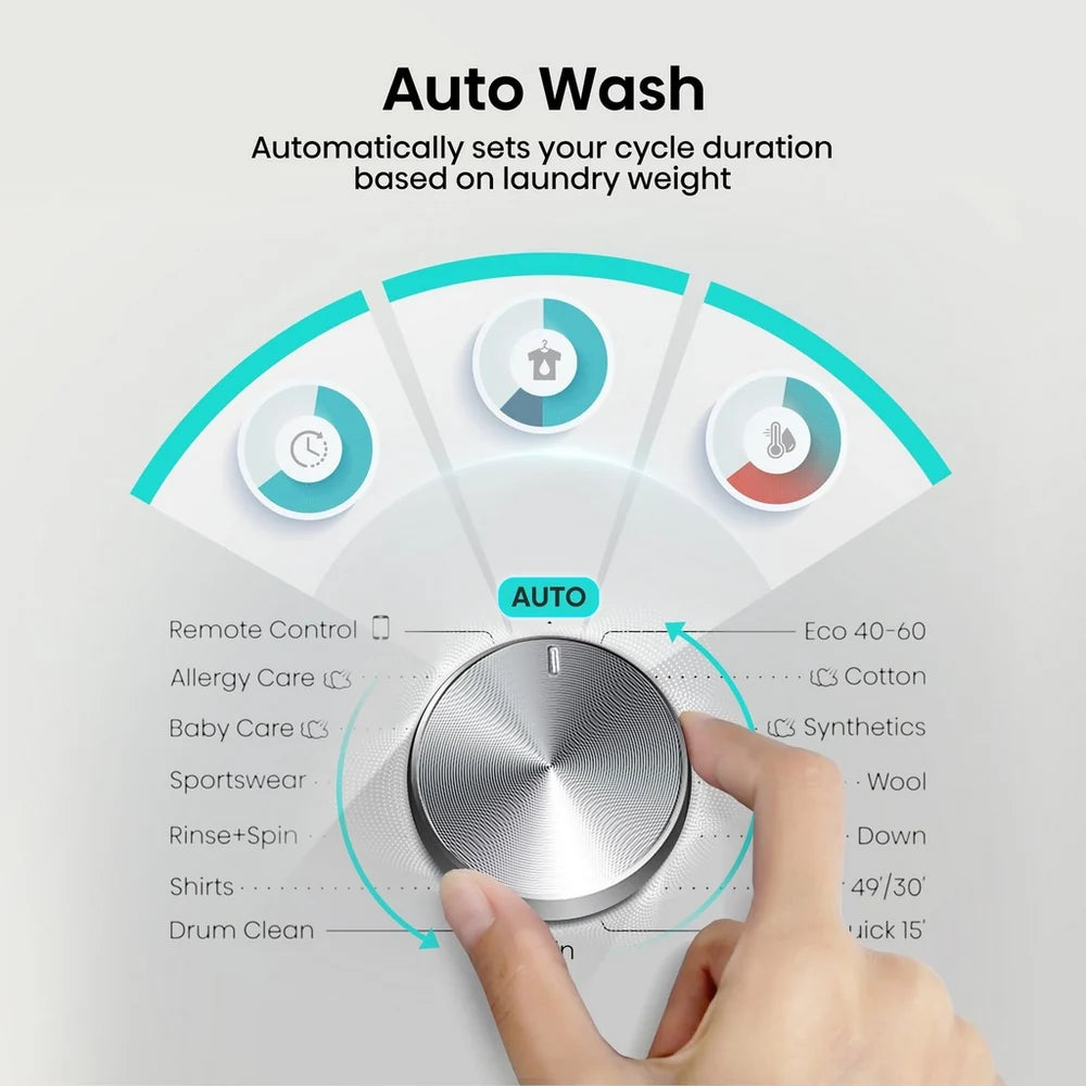 Hisense 3S Series WF3S8043BB3 WiFi-enabled 8kg 1400 Spin Washing Machine Black - A Rated