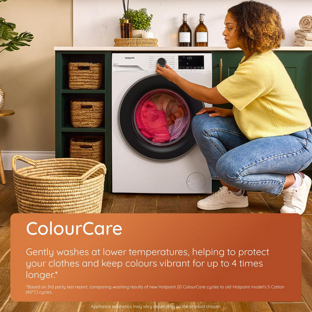 Hotpoint H101BANTISTAINUK 10kg 1400 Spin Freestanding Front Loading Washing Machine Black