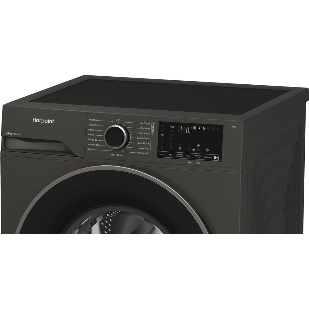 Hotpoint HB 93G CARE UK Freestanding 9kg 1400rpm Washing Machine with PetHairCare Grey HB93GCAREUK