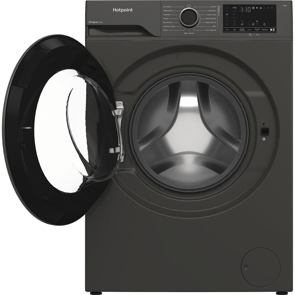 Hotpoint HB 93G CARE UK Freestanding 9kg 1400rpm Washing Machine with PetHairCare Grey HB93GCAREUK