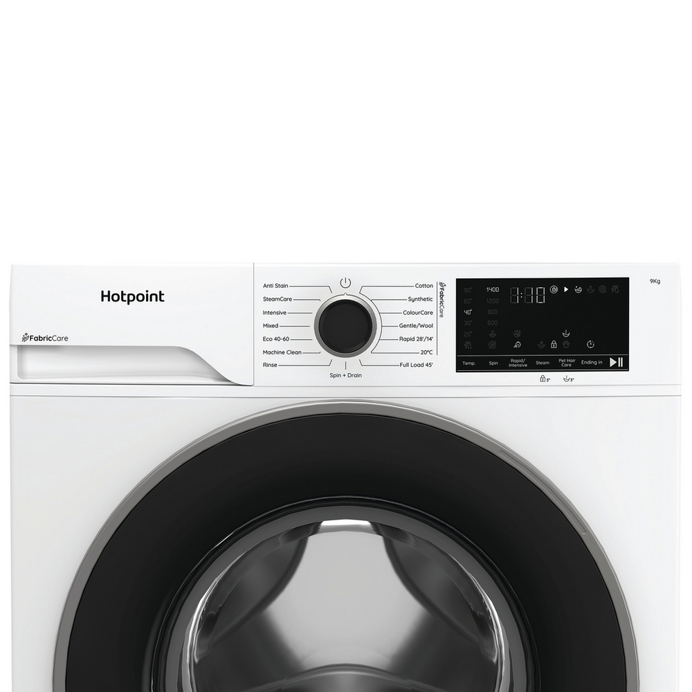 Hotpoint HBWH 93 CARE UK 9kg 1400 Spin Front Load Washing Machine White - Clearance