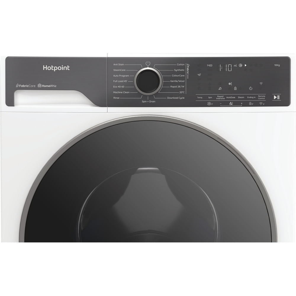 Hotpoint HP 105A CARE UK Fabric Care Pro Freestanding 10kg 1400rpm Washing Machine with HomeWhiz White HP105ACAREUK