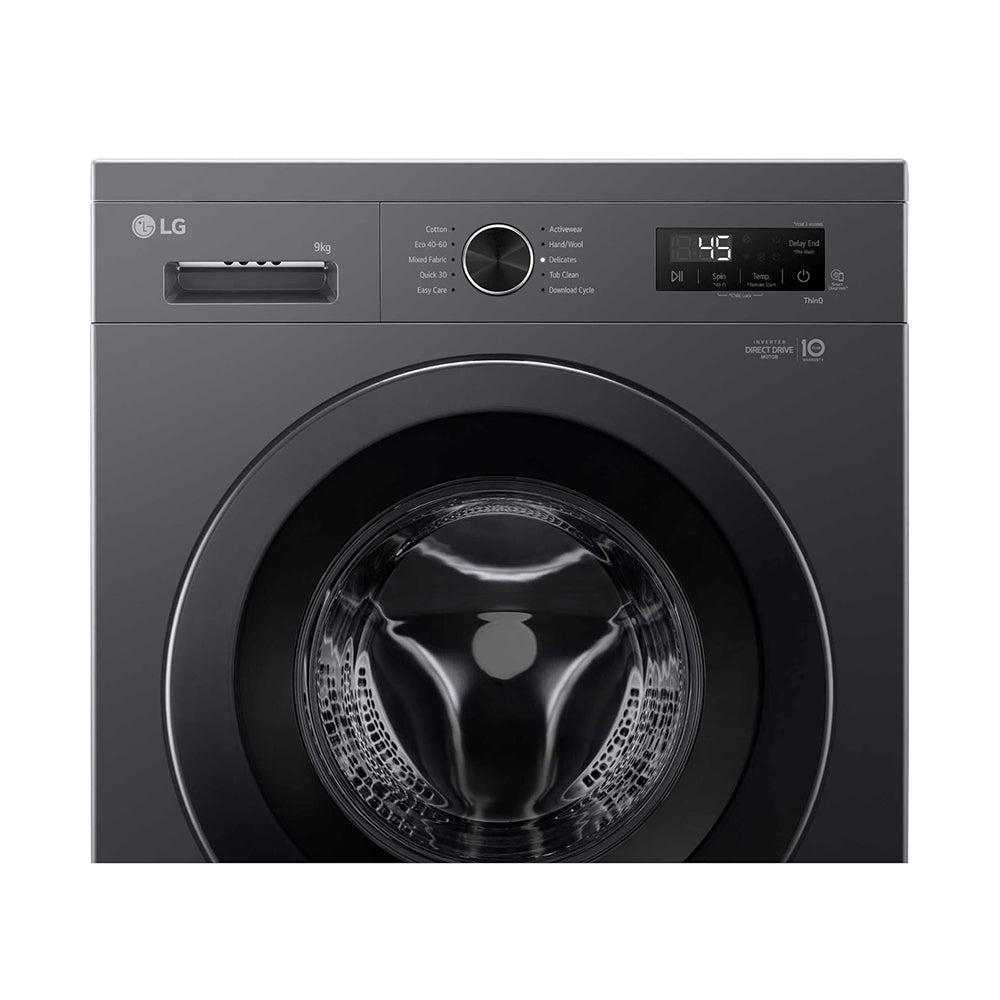 LG Series 2 Direct Drive F4X1009NMK 9kg 1400 Spin WiFi Enabled Washing Machine Black - A Rated