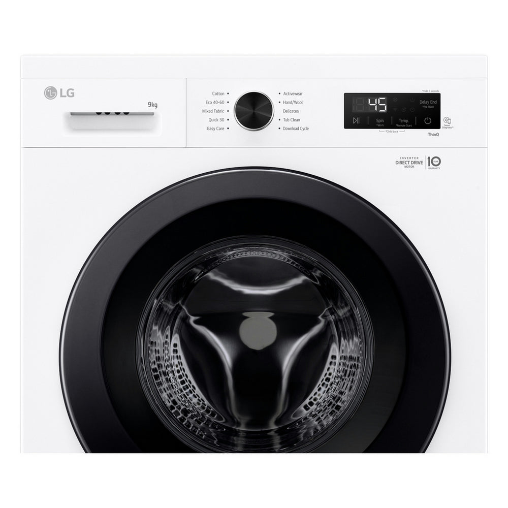 LG Series 2 Direct Drive F4X1009NWK 9kg 1400 Spin Washing Machine White - A Rated