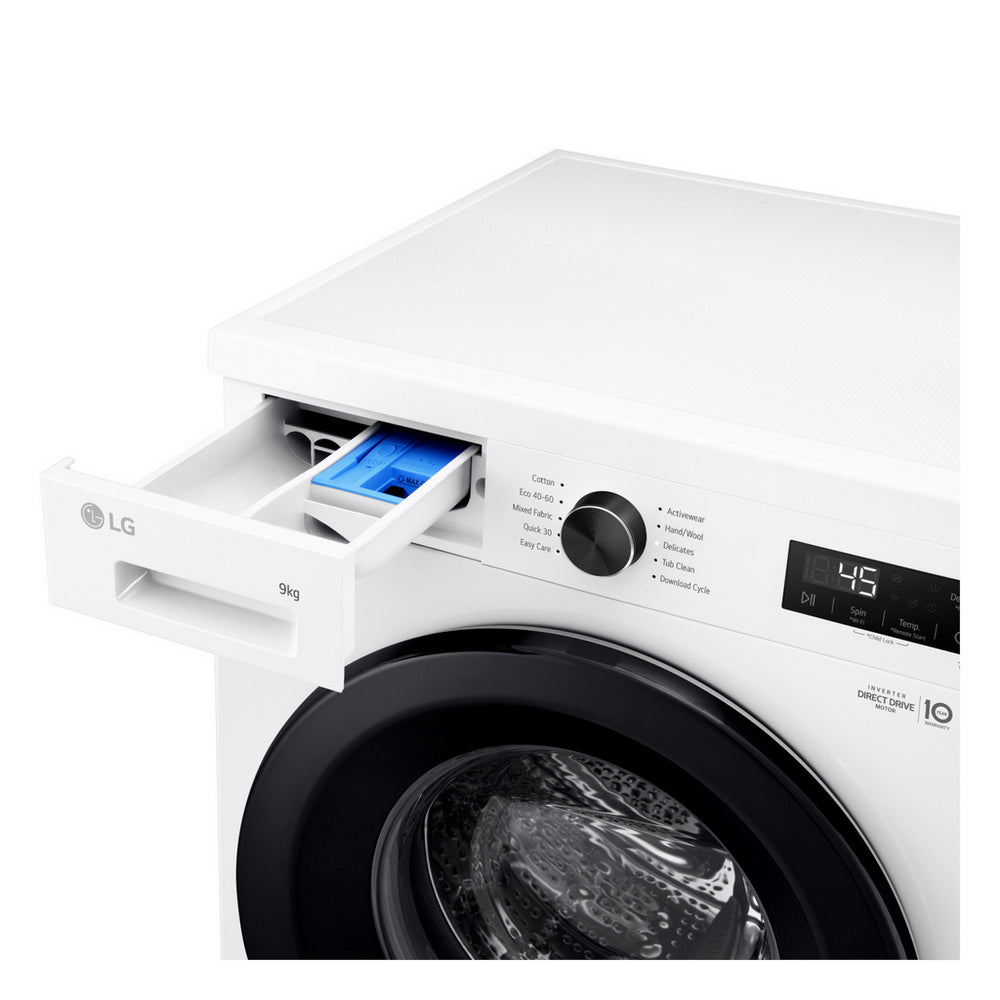 LG Series 2 Direct Drive F4X1009NWK 9kg 1400 Spin Washing Machine White - A Rated