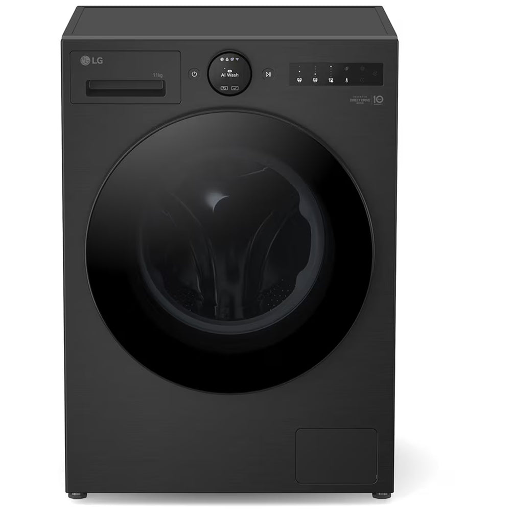 LG Series 7 AI Direct Drive F4X7011TBB 11 kg 1400 Spin Washing Machine Matte Black - A Rated