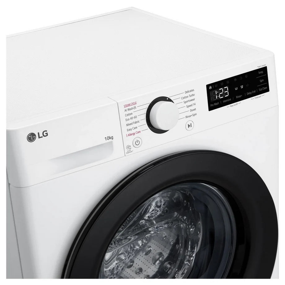 LG Series 4 AI Direct Drive F4Y510WBLN1 10kg 1400 Spin Washing Machine White - A Rated