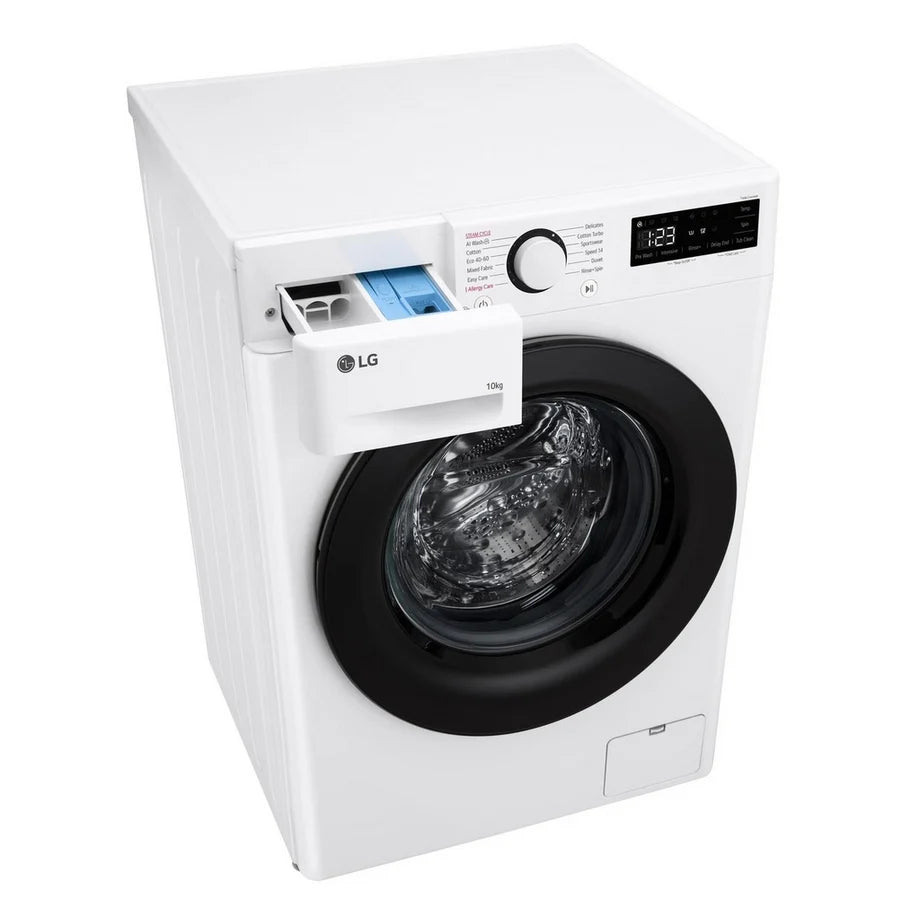 LG Series 4 AI Direct Drive F4Y510WBLN1 10kg 1400 Spin Washing Machine White - A Rated