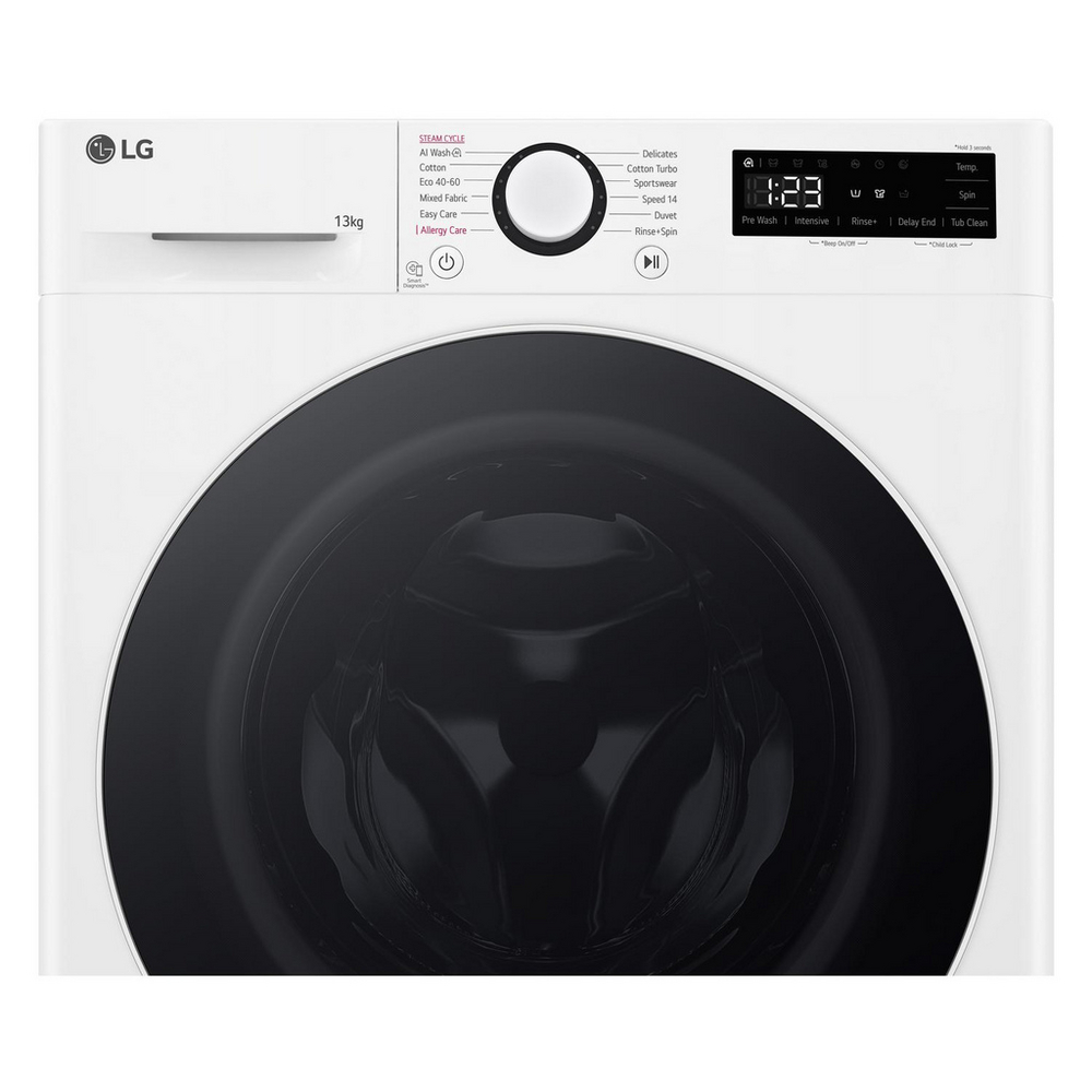 LG Series 4 AI Direct Drive F4Y513WWLN1 13kg 1400 Spin Washing Machine White - A Rated