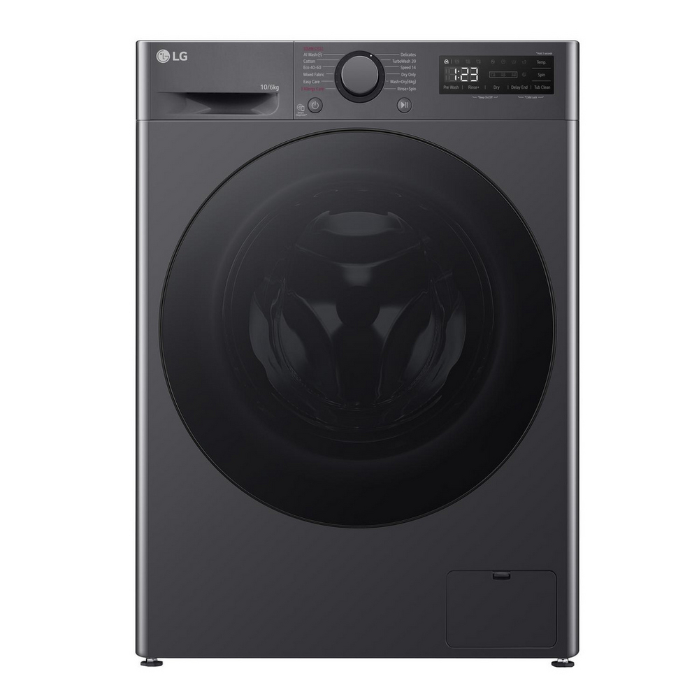 LG Series 4 Pro AI Direct Drive FWY706GBTN1 10kg/6kg 1400 Spin Washer Dryer Slate Grey - A/D Rated