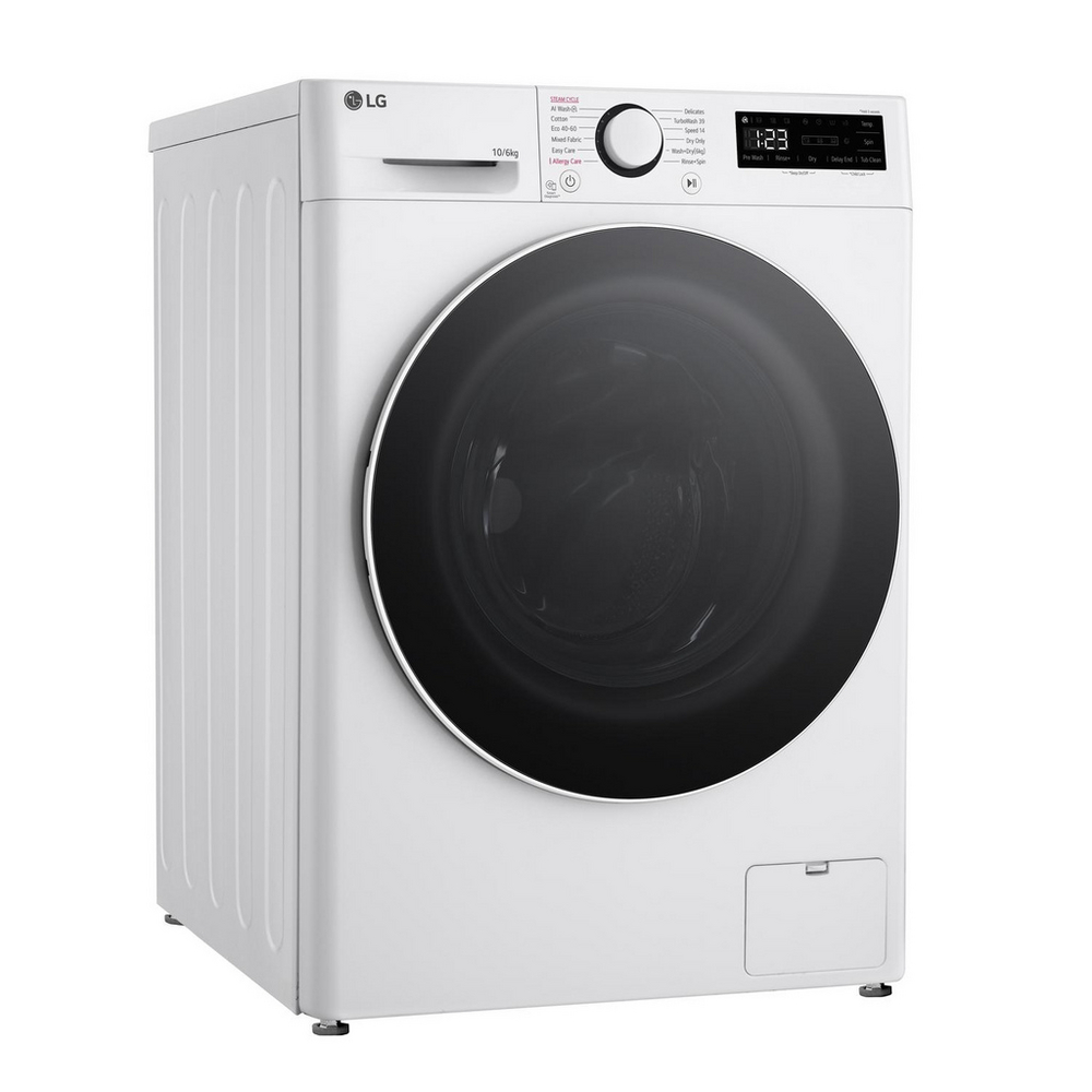 LG Series 4 Pro AI Direct Drive FWY706WWTN1 10kg/6kg 1400 Spin Washer Dryer White - A/D Rated