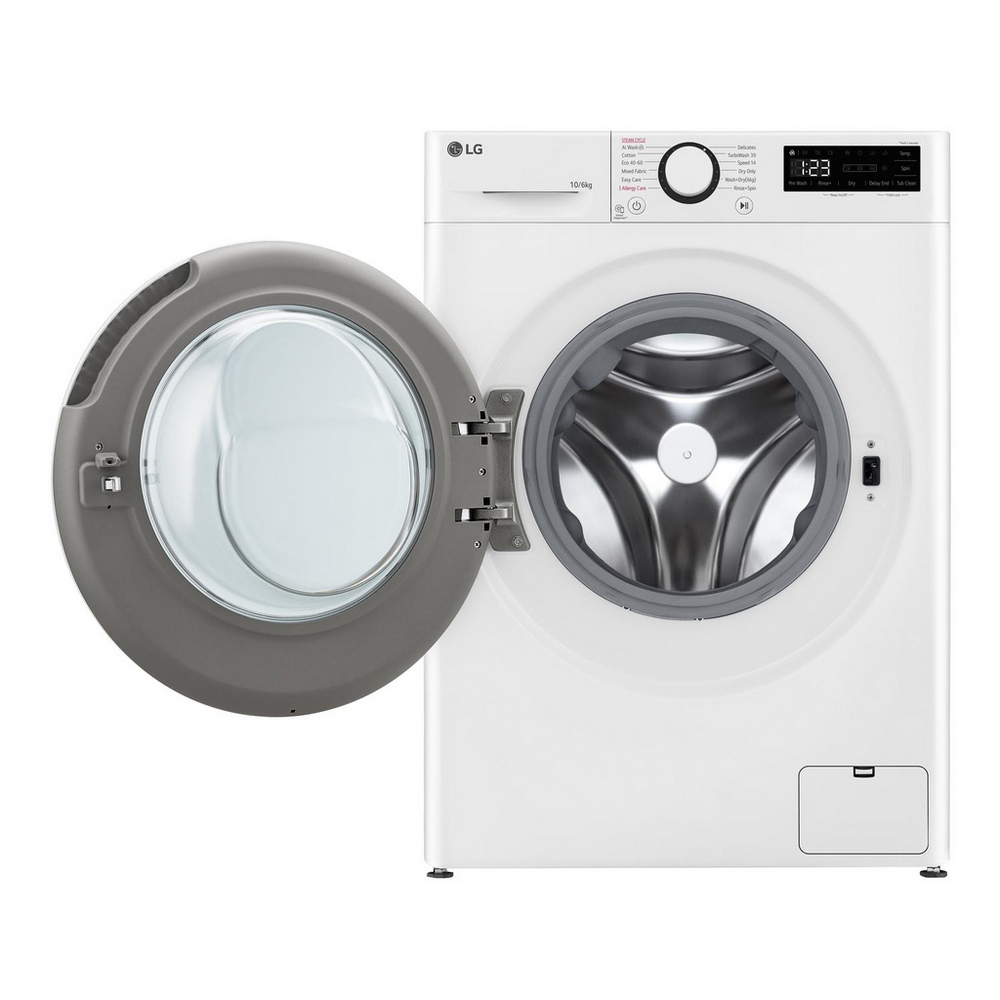 LG Series 4 Pro AI Direct Drive FWY706WWTN1 10kg/6kg 1400 Spin Washer Dryer White - A/D Rated