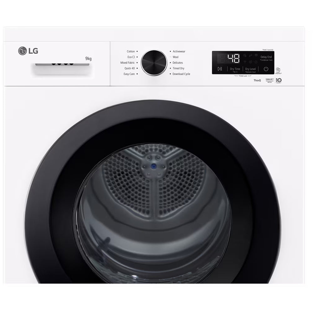 LG Series 2 ThinQ RHX1009NWK 9kg Heat Pump Tumble Dryer White - A+++ Rated