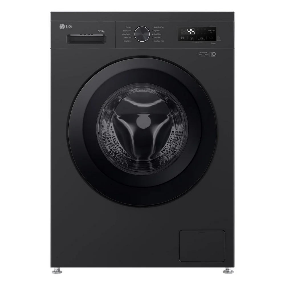 LG Series 2 Direct Drive W4X1095NNK 9kg/5kg 1400 Spin Washer Dryer Onyx Black - A/E Rated