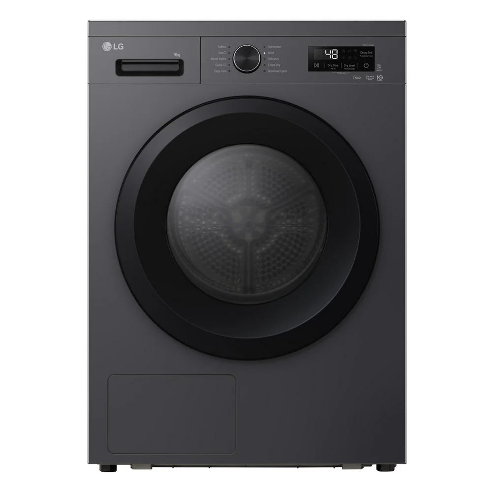 LG Series 2 ThinQ RHX1009NMK 9kg Heat Pump Tumble Dryer Grey - A+++ Rated