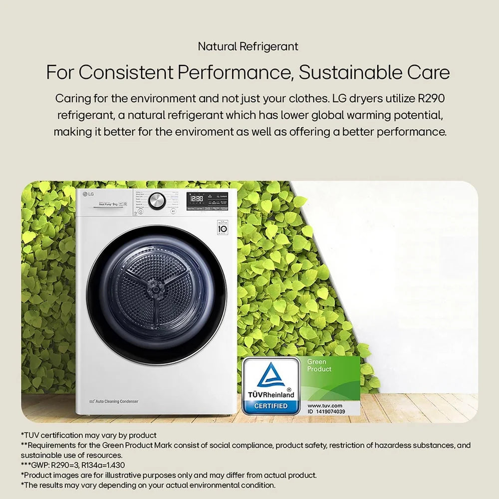 LG Series 4 ThinQ FDV709GN 9kg Dual Inverter Heat Pump Tumble Dryer Grey - A++ Rated