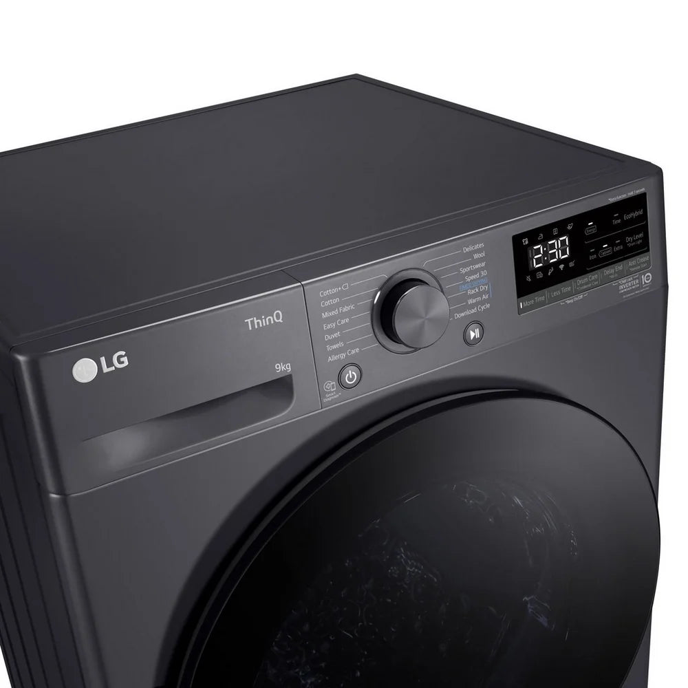 LG Series 4 ThinQ FDV709GN 9kg Dual Inverter Heat Pump Tumble Dryer Grey - A++ Rated