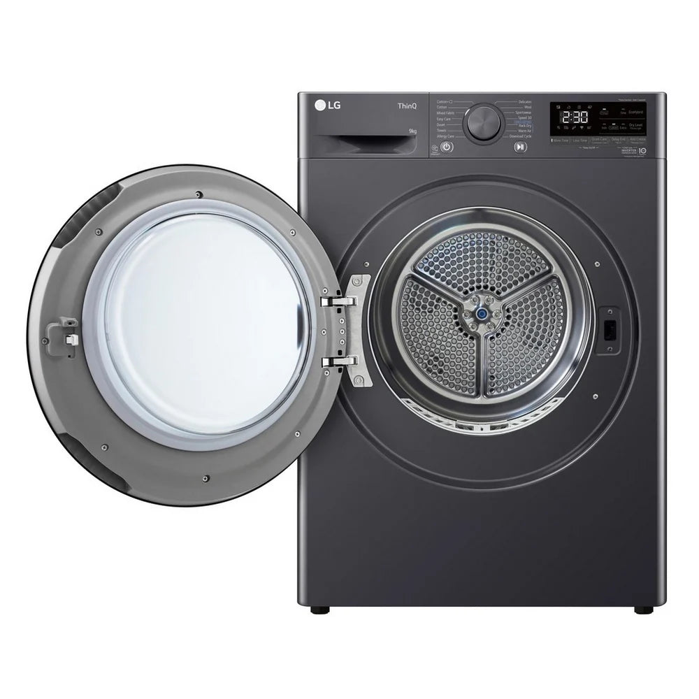 LG Series 4 ThinQ FDV709GN 9kg Dual Inverter Heat Pump Tumble Dryer Grey - A++ Rated