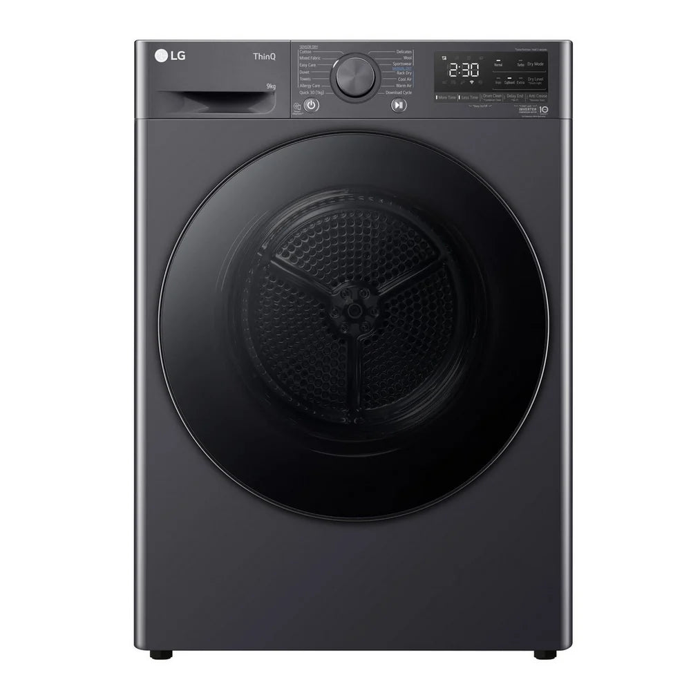 LG Series 4 ThinQ FDV709GN 9kg Dual Inverter Heat Pump Tumble Dryer Grey - A++ Rated