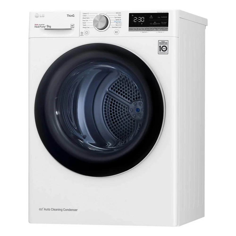 LG Series 4 ThinQ FDV709W 9kg Dual Inverter Heat Pump Tumble Dryer White - A++ Rated