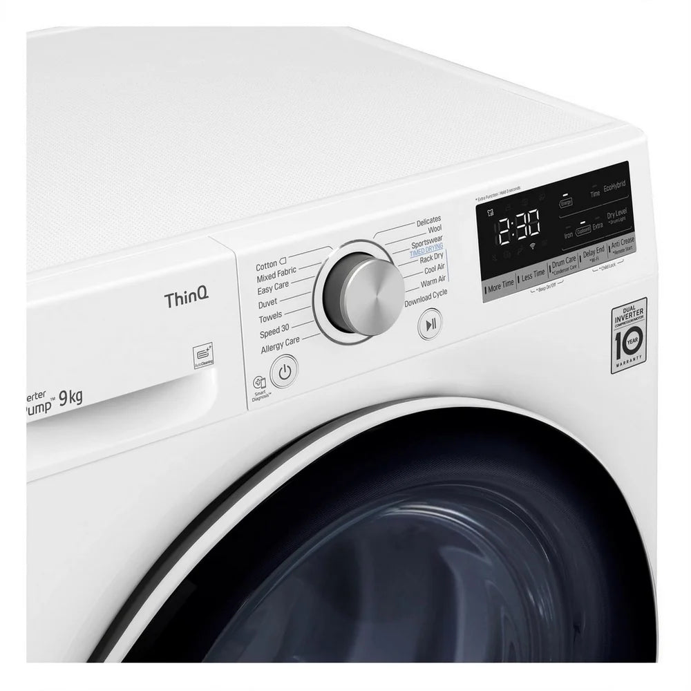 LG Series 4 ThinQ FDV709W 9kg Dual Inverter Heat Pump Tumble Dryer White - A++ Rated