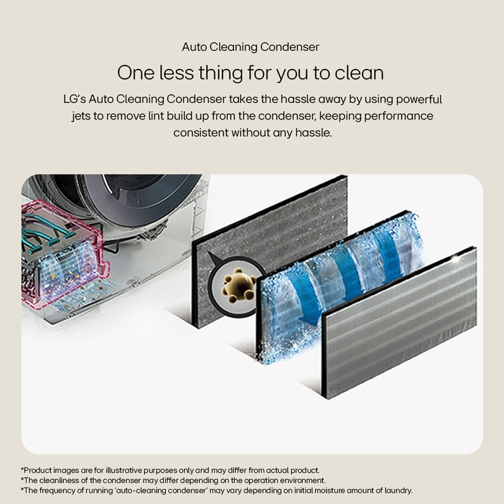 LG Series 4 ThinQ FDV709W 9kg Dual Inverter Heat Pump Tumble Dryer White - A++ Rated