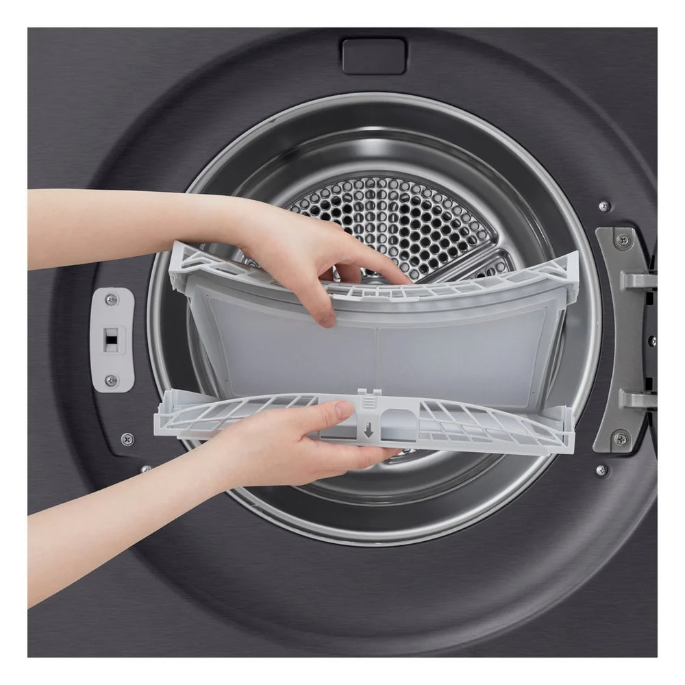 LG Series 7 AI Dry RHX7010TBB 10 kg Heat Pump Tumble Dryer Matte Black - A+++ Rated