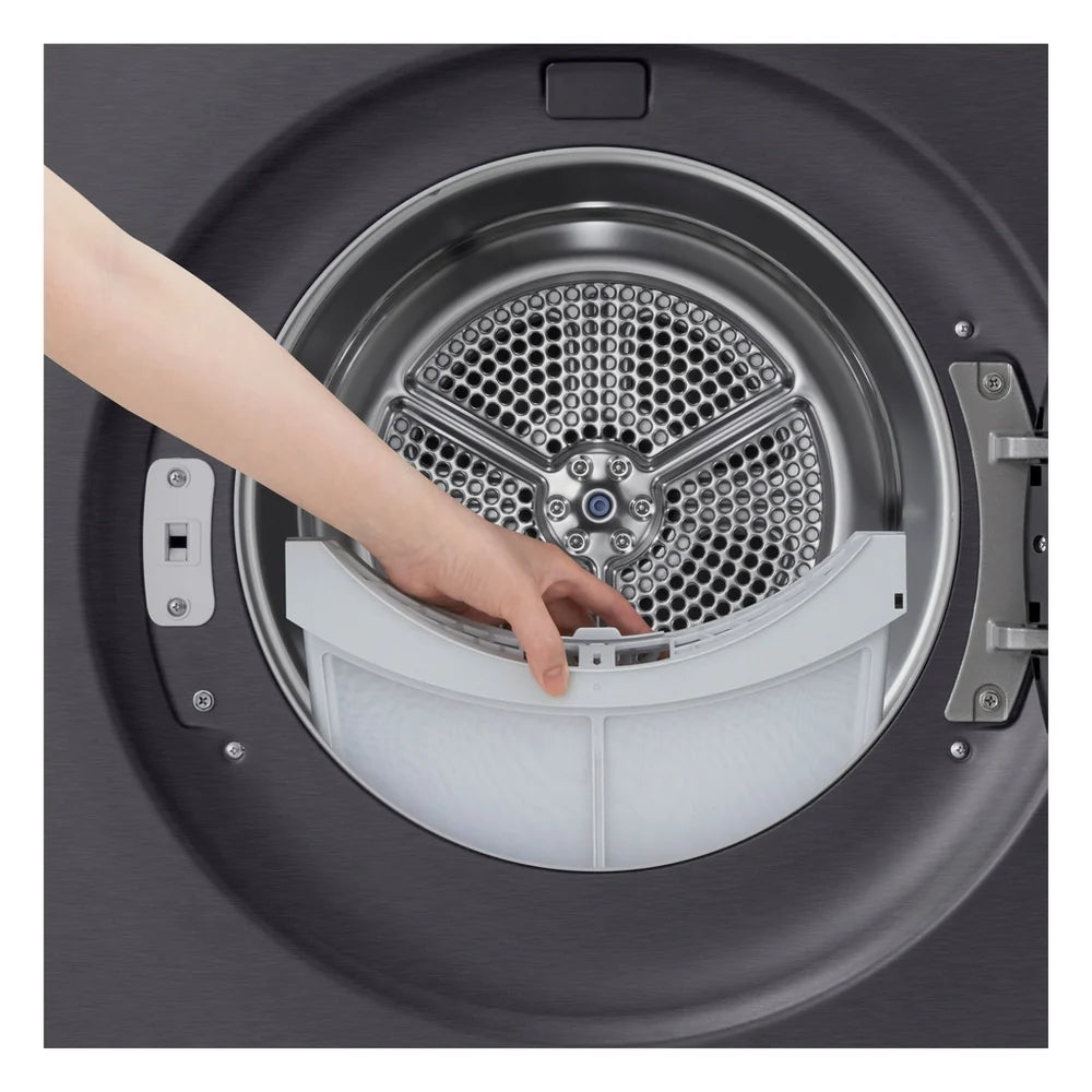 LG Series 7 AI Dry RHX7010TBB 10 kg Heat Pump Tumble Dryer Matte Black - A+++ Rated