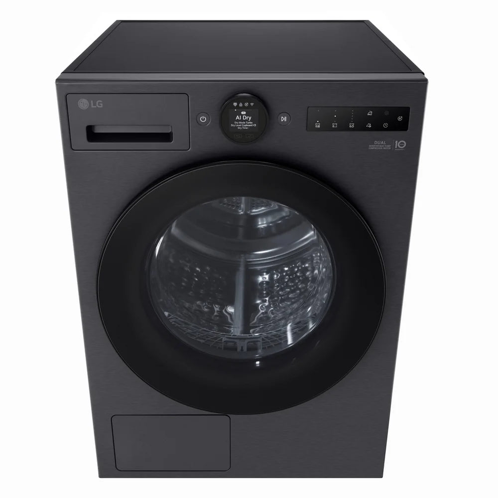 LG Series 7 AI Dry RHX7010TBB 10 kg Heat Pump Tumble Dryer Matte Black - A+++ Rated