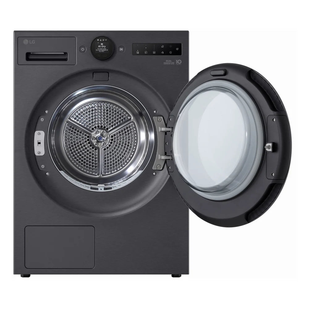 LG Series 7 AI Dry RHX7010TBB 10 kg Heat Pump Tumble Dryer Matte Black - A+++ Rated