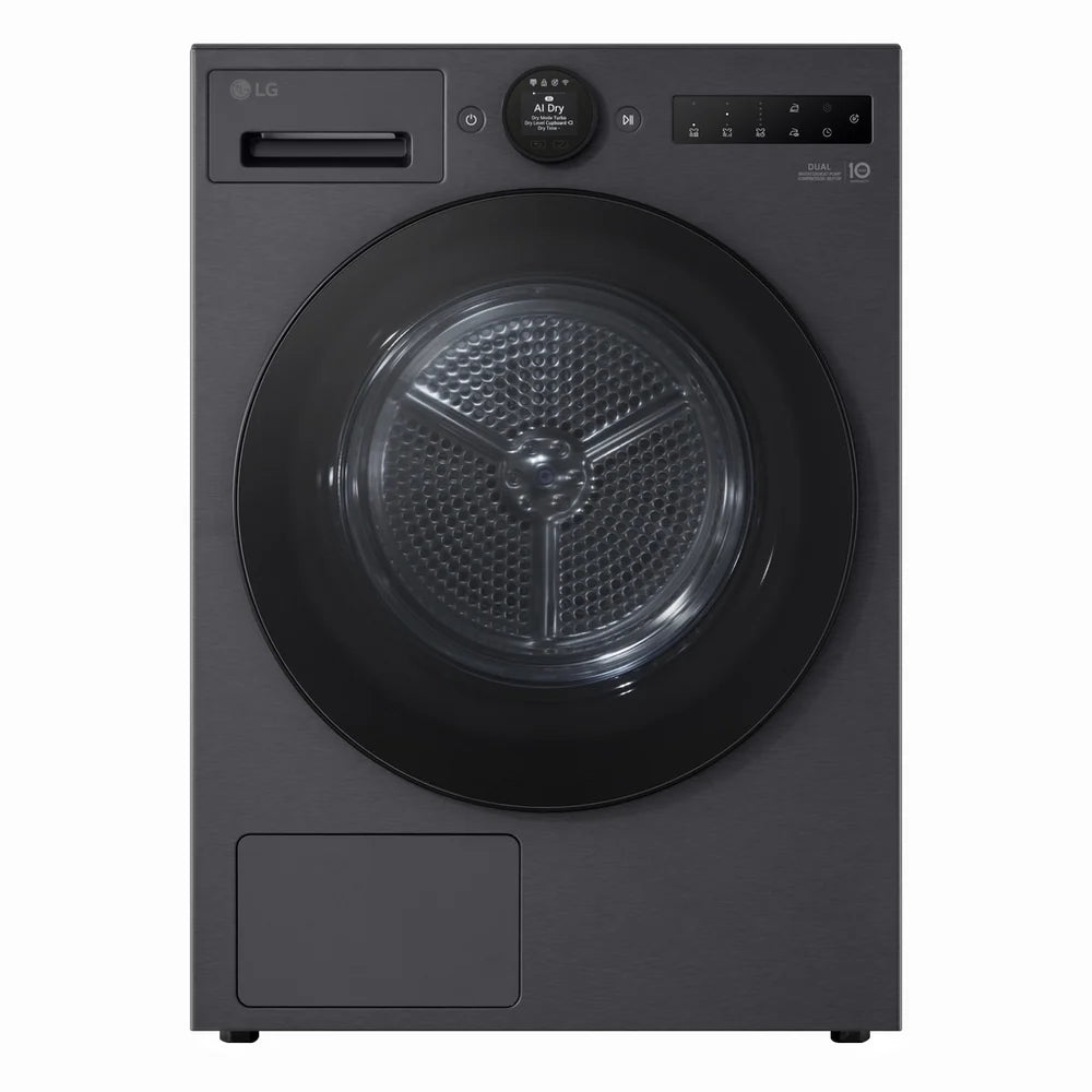 LG Series 7 AI Dry RHX7010TBB 10 kg Heat Pump Tumble Dryer Matte Black - A+++ Rated