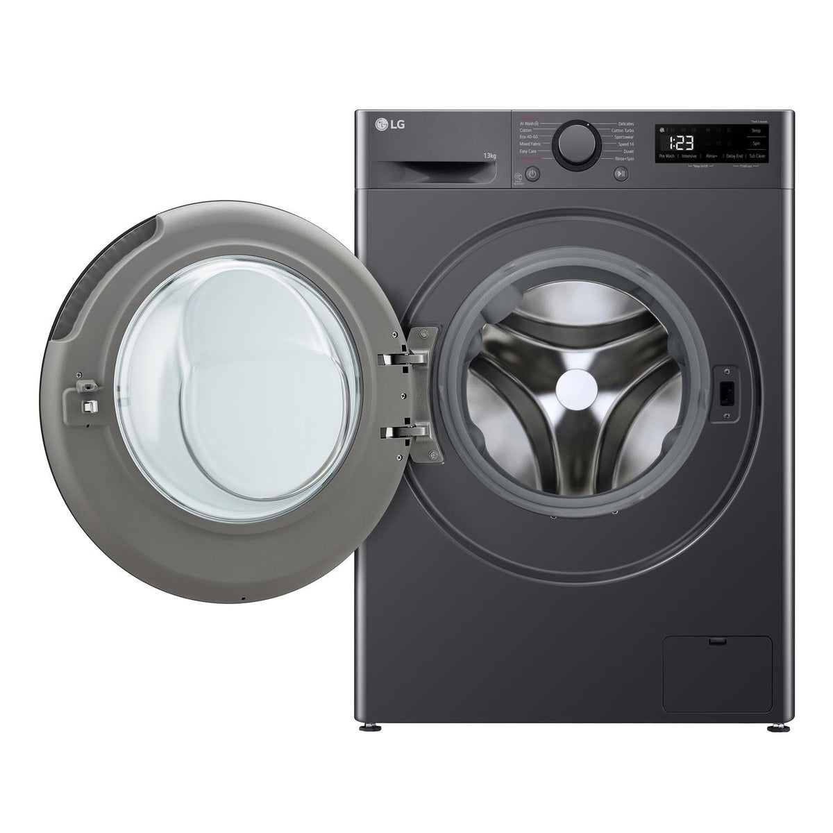 LG Series 4 AI Direct Drive F4Y513GBLN1 13kg 1400 Spin Washing Machine Slate Grey - A Rated