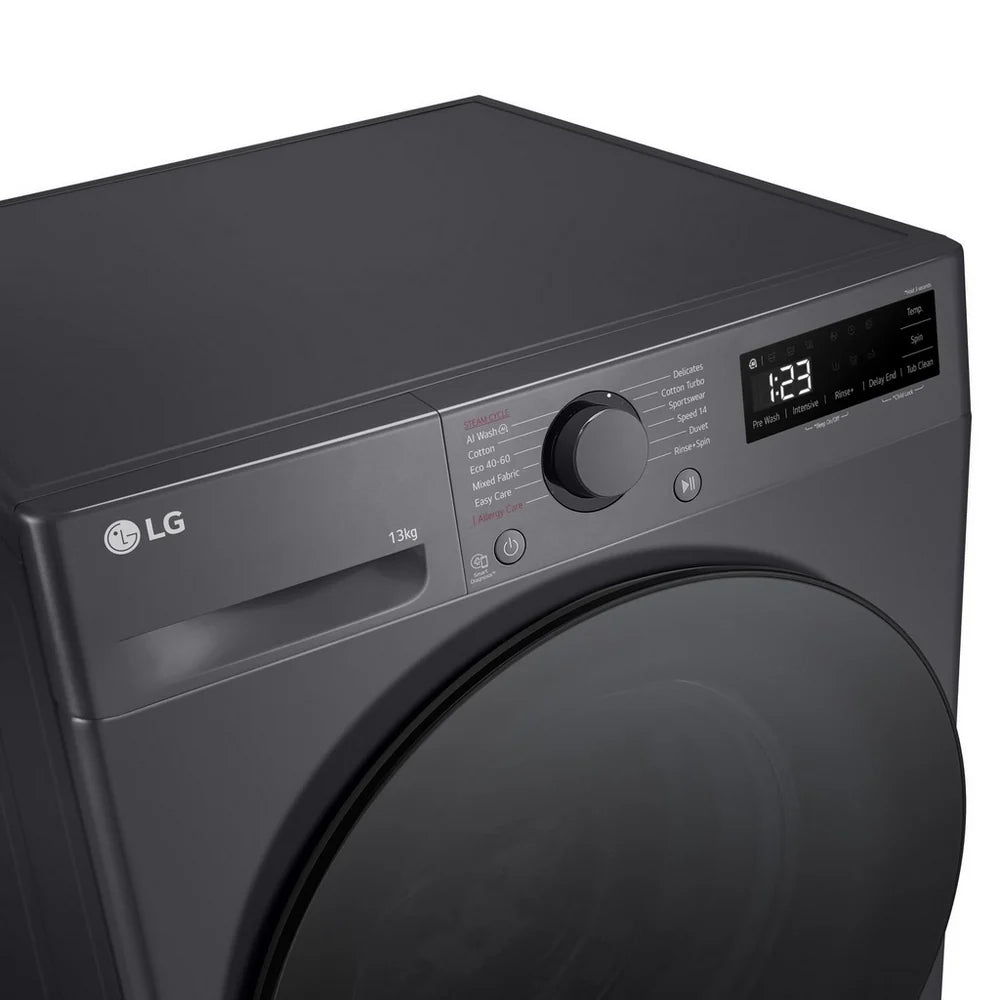 LG Series 4 AI Direct Drive F4Y513GBLN1 13kg 1400 Spin Washing Machine Slate Grey - A Rated