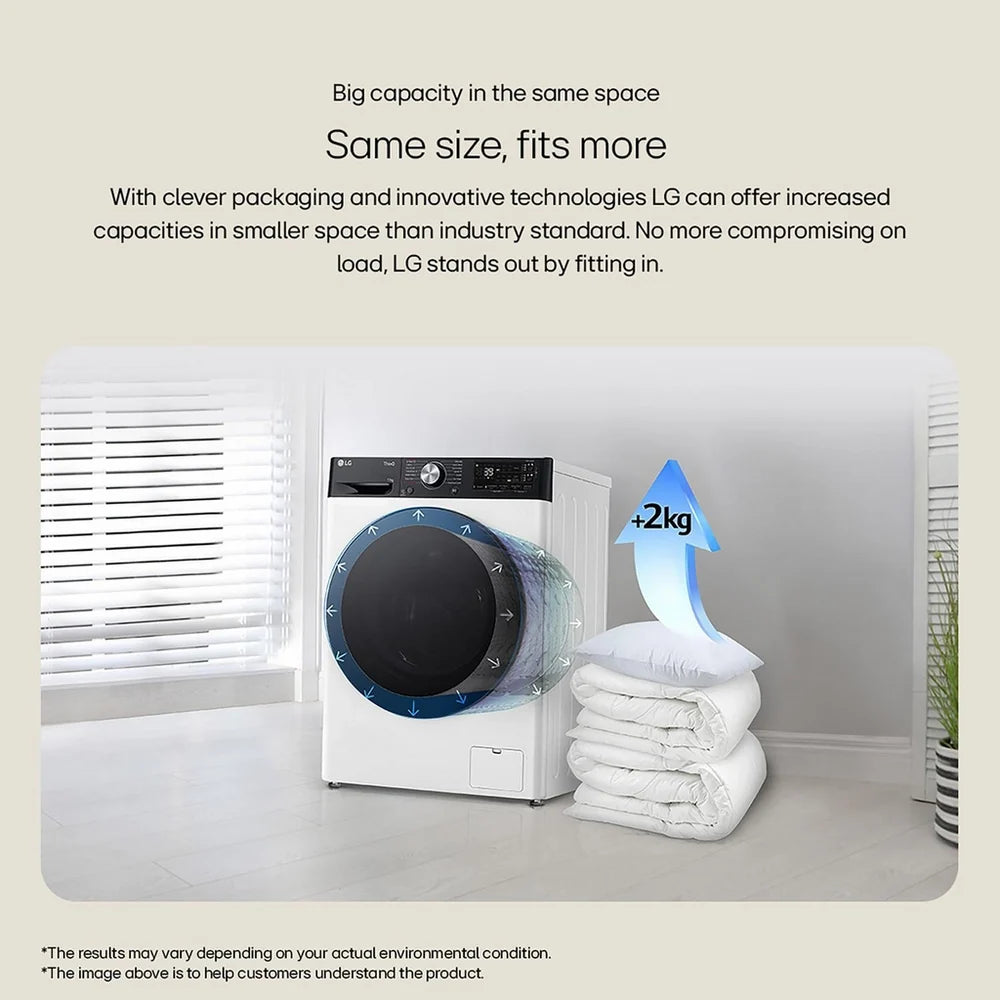 LG Series 4 AI Direct Drive F4Y513GBLN1 13kg 1400 Spin Washing Machine Slate Grey - A Rated