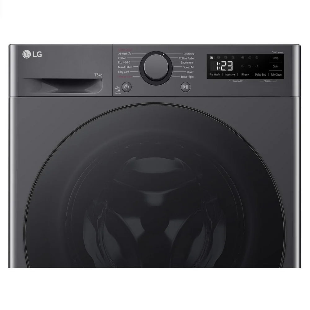 LG Series 4 AI Direct Drive F4Y513GBLN1 13kg 1400 Spin Washing Machine Slate Grey - A Rated