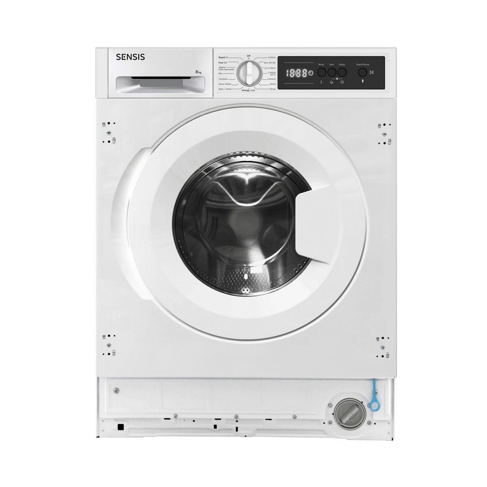 Sensis WMBI01814AW 8kg 1400 Spin Integrated Washing Machine White - A Rated